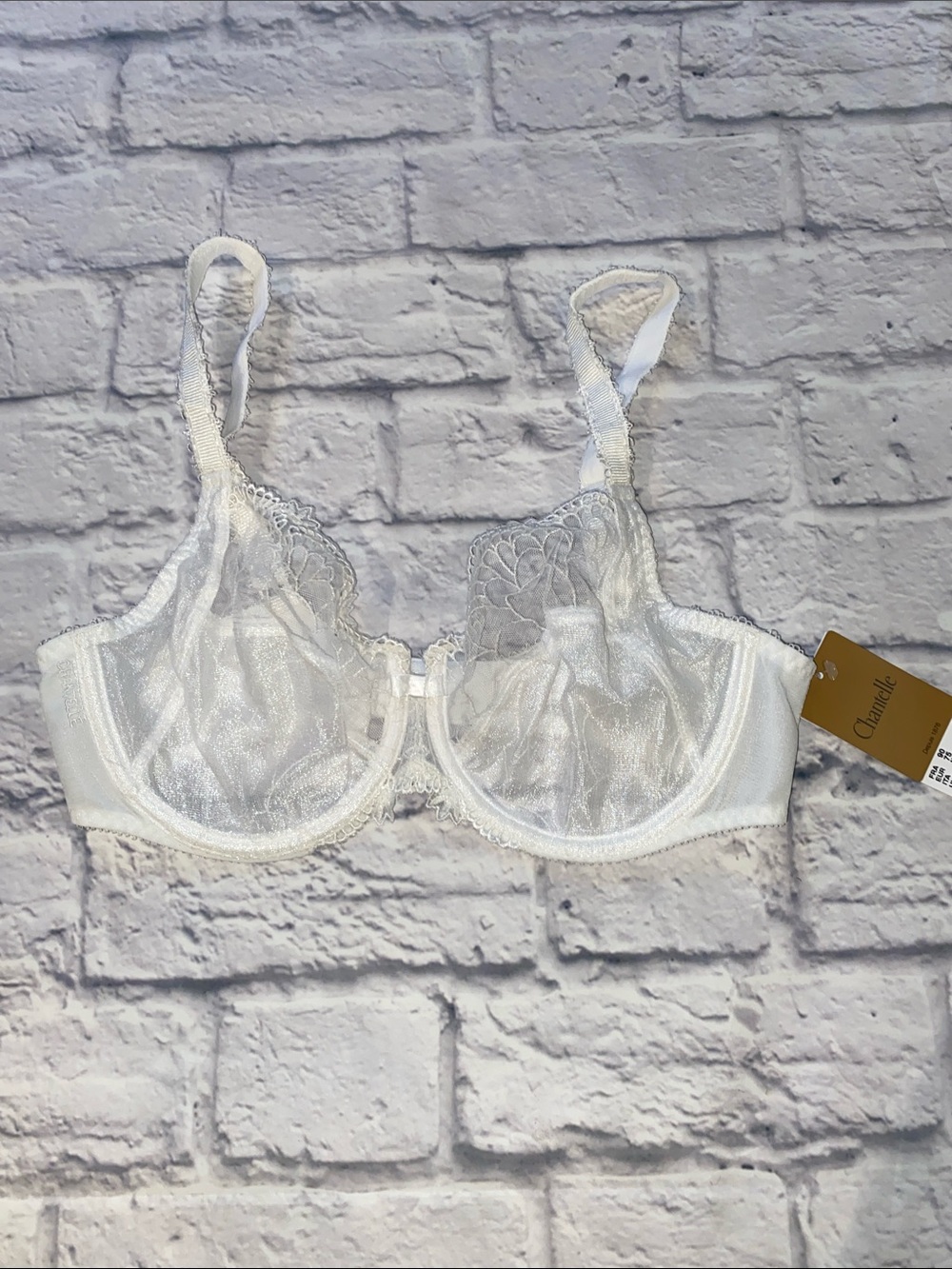 Chantelle Icone Underwire Bra White Size 34D #3851